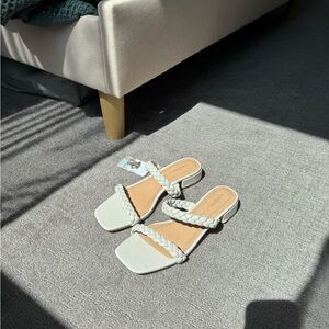 Sincerely Jules Cream Braided Sandals